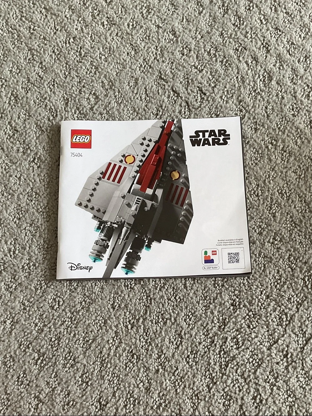 LEGO Gray and Red Starship Display Model with Stand